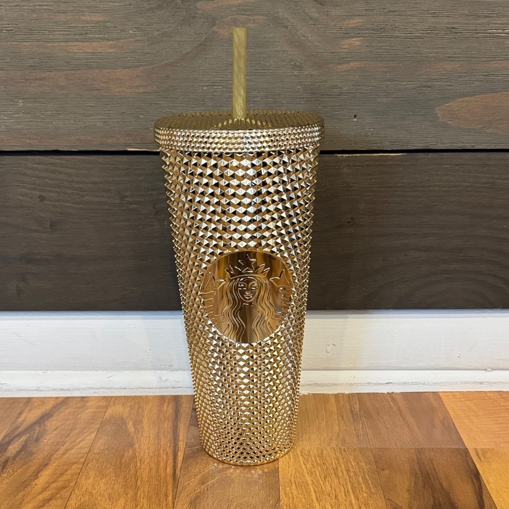 Starbucks Gold Textured Tumbler 24 oz